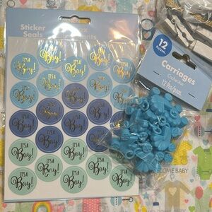 NEW Baby Shower - Blue Various Shades & White Party Supplies - It’s a Boy 🩵💙